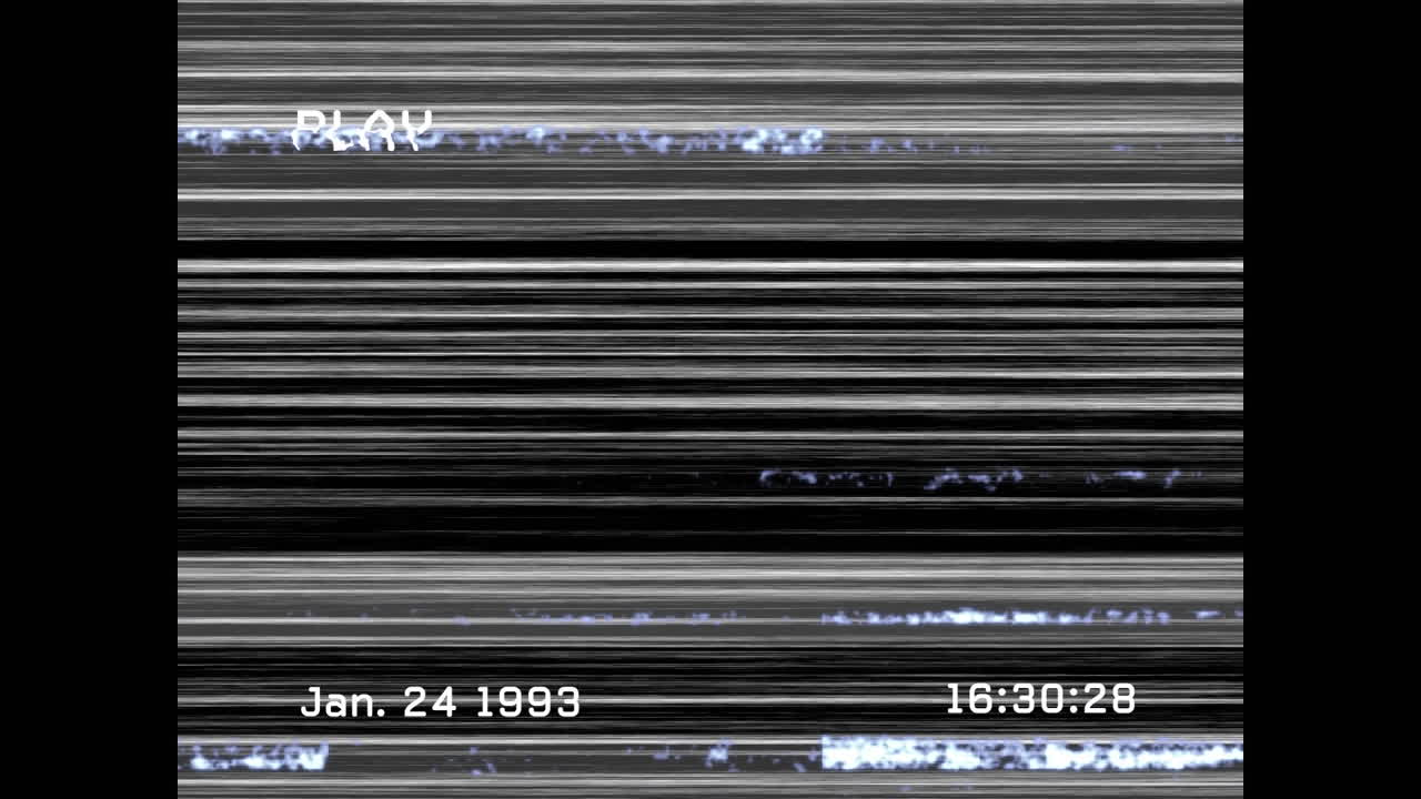 Animation of digital interface on screen with lines and glitch