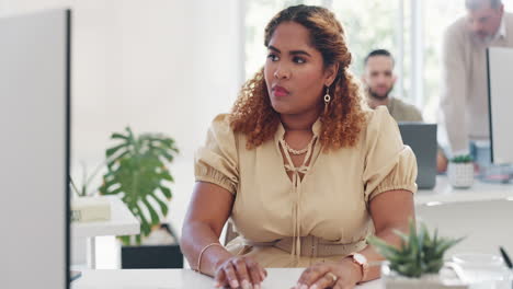 business, black woman and tired with burnout