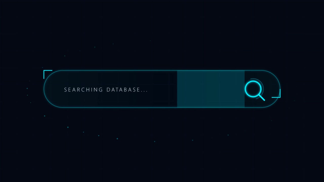 Digital Search Bar Interface Loading Animation