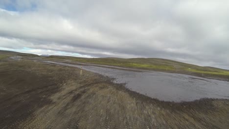 car onboard on iclandic highlands