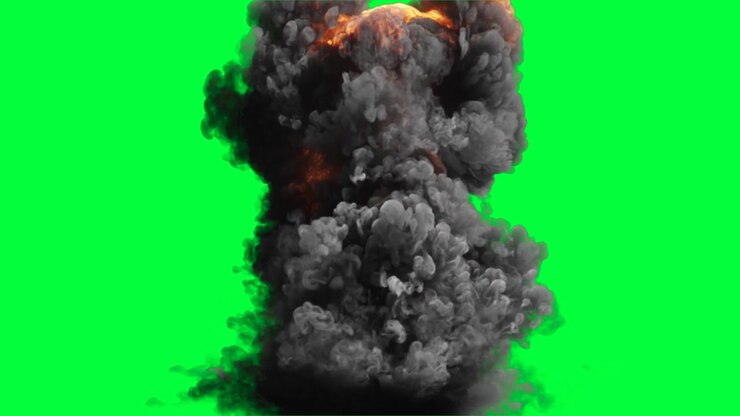 Explosion Smoke Green Screen