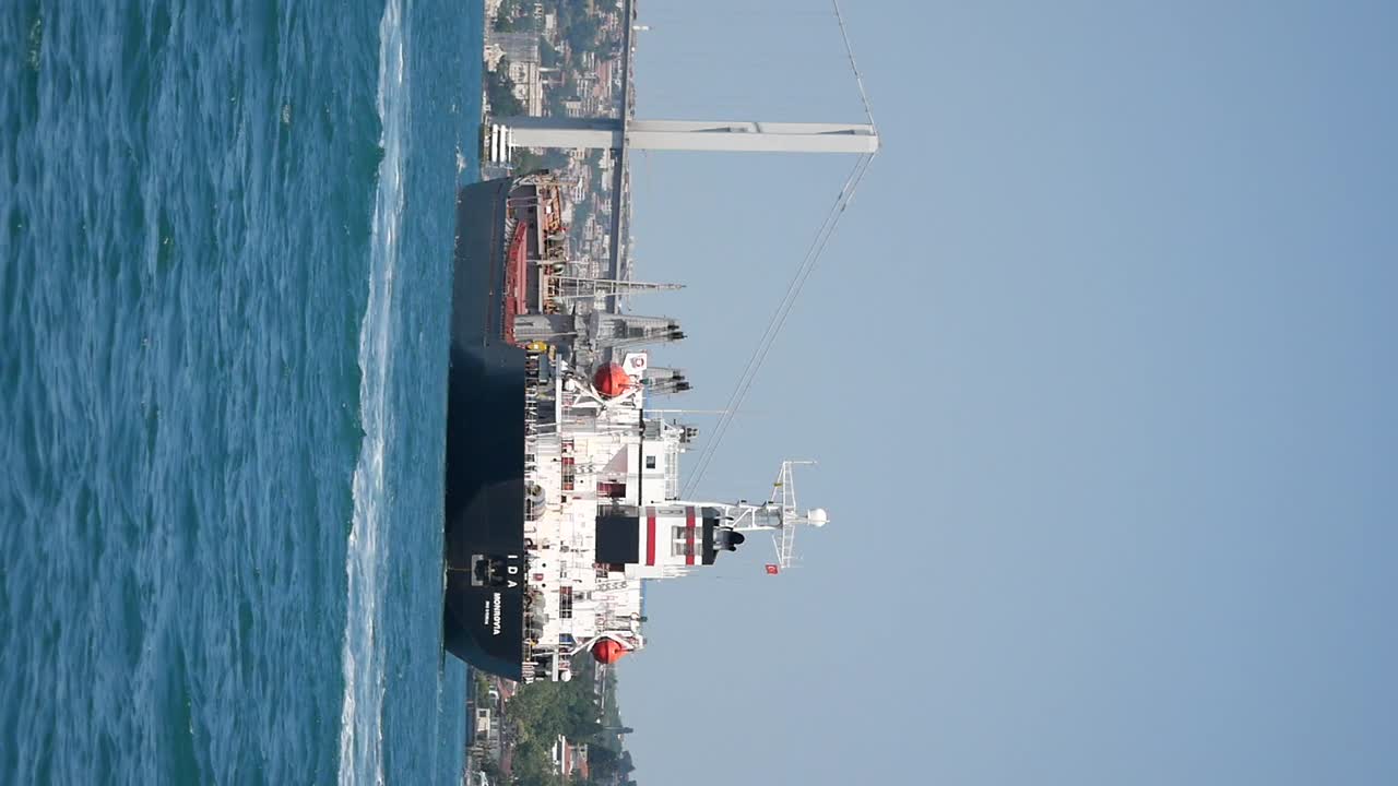 Cargo Ship in the Bosphorus Strait