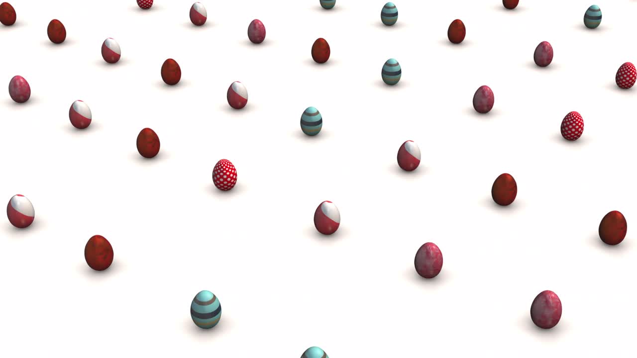 회전하는 다채로운 부활절 달의 루프 가능한 패턴