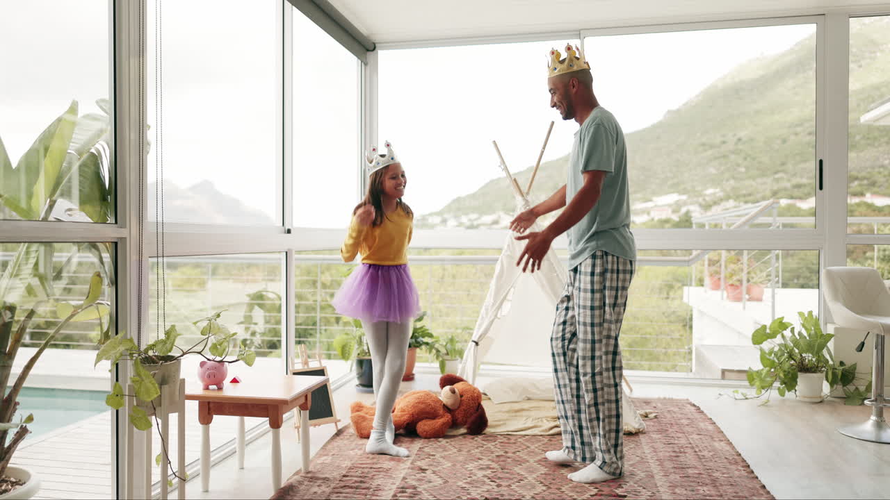 환상, 춤, 그리고 재미를 위해 딸과 함께하는 아빠