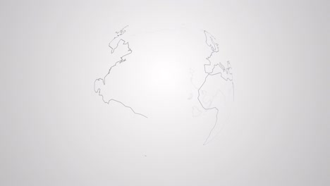 abstract animation hand drawn globe concept business motion background black line on white paper