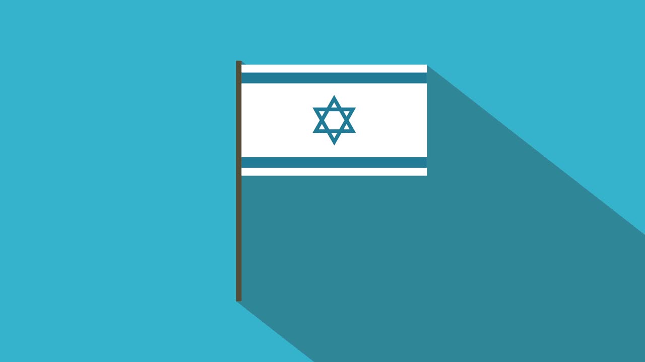 이스라엘 발 평평한 디자인 애니메이션 아이콘