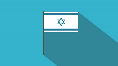 이스라엘 발 평평한 디자인 애니메이션 아이콘