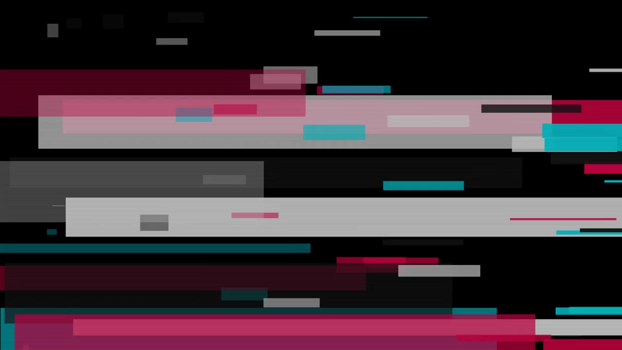 Efecto Glitch Digital con Barras Rectangulares Abstractas