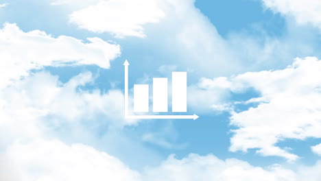 animatie van wolken met verschillende wolken over wolken