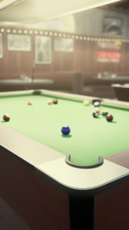 pool table in a retro-style bar