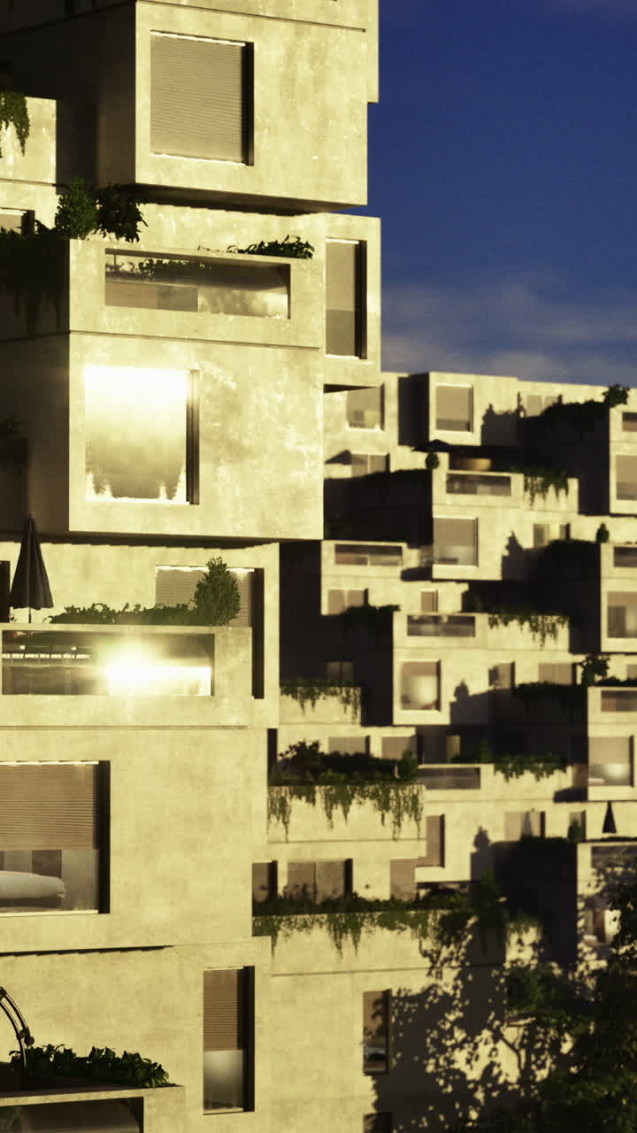 Modern architectural design showcases sustainable living near a river