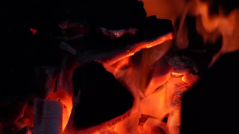 charcoal campfire to prepare barbecue grill