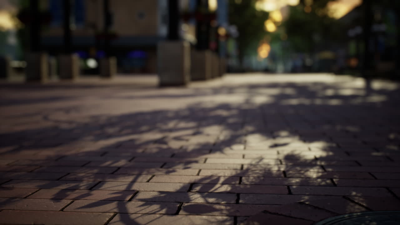 비어있는 거리가 있는 작은 마을