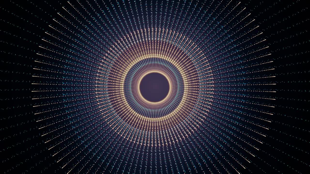 patrón geométrico abstracto con espiral y luz