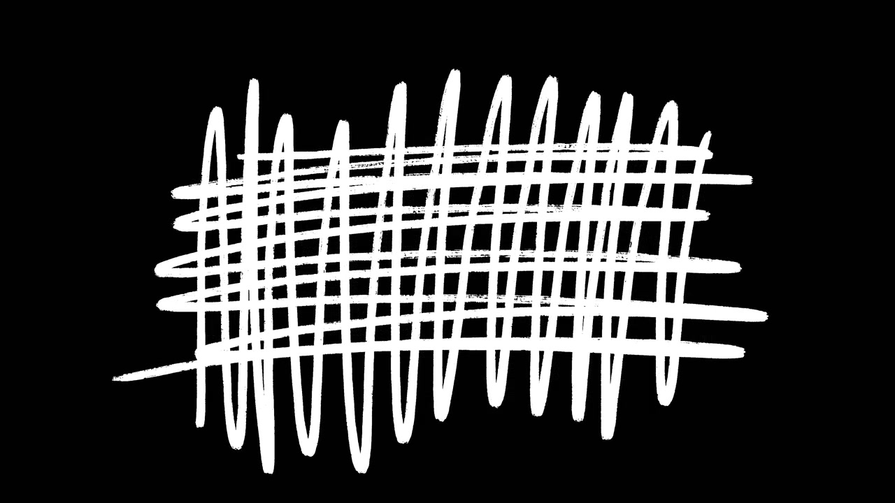 Animated Hand Drawn Crosshatch Pattern on Black Background