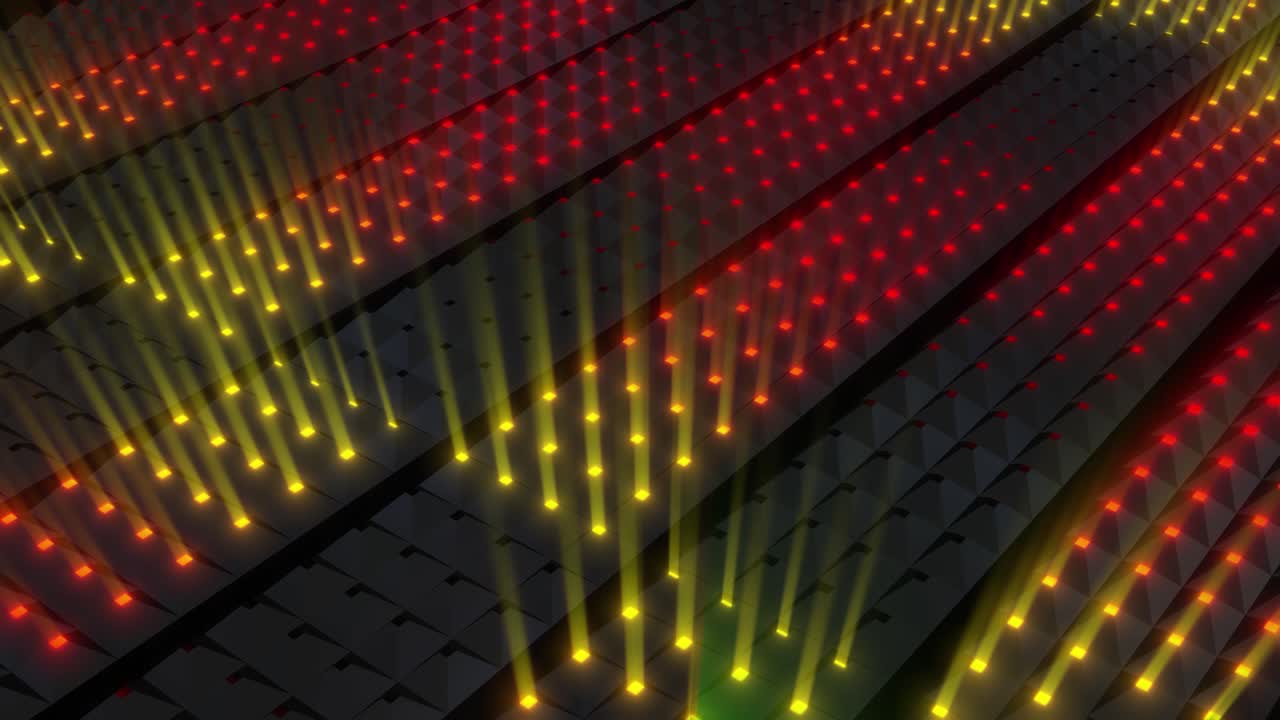 Abstract Geometric Pattern with Glowing Lights