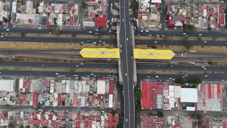 drone footage showing av. central, a key avenue in the municipality of ecatepec