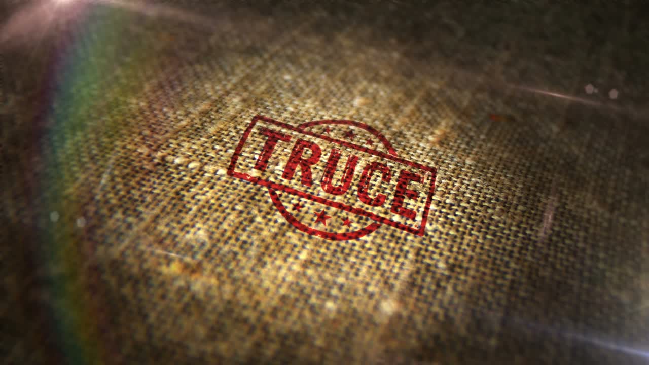 휴전 및 휴전 표지 스프 라인 봉투 루프 애니메이션