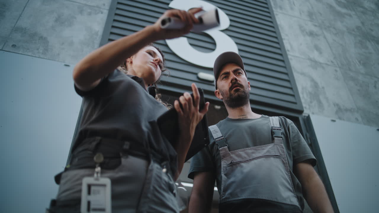 Warehouse Workers Discussing Delivery and Logistics