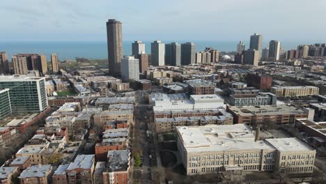 chicago illinois beautiful aerial cityscape