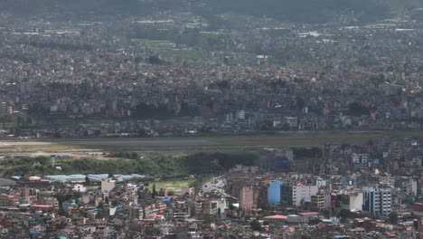 Drone-Shot-Domestic-Airlines-Plane-landing-at-Tribhuwan-International-Airport-Kathmandu-Nepal