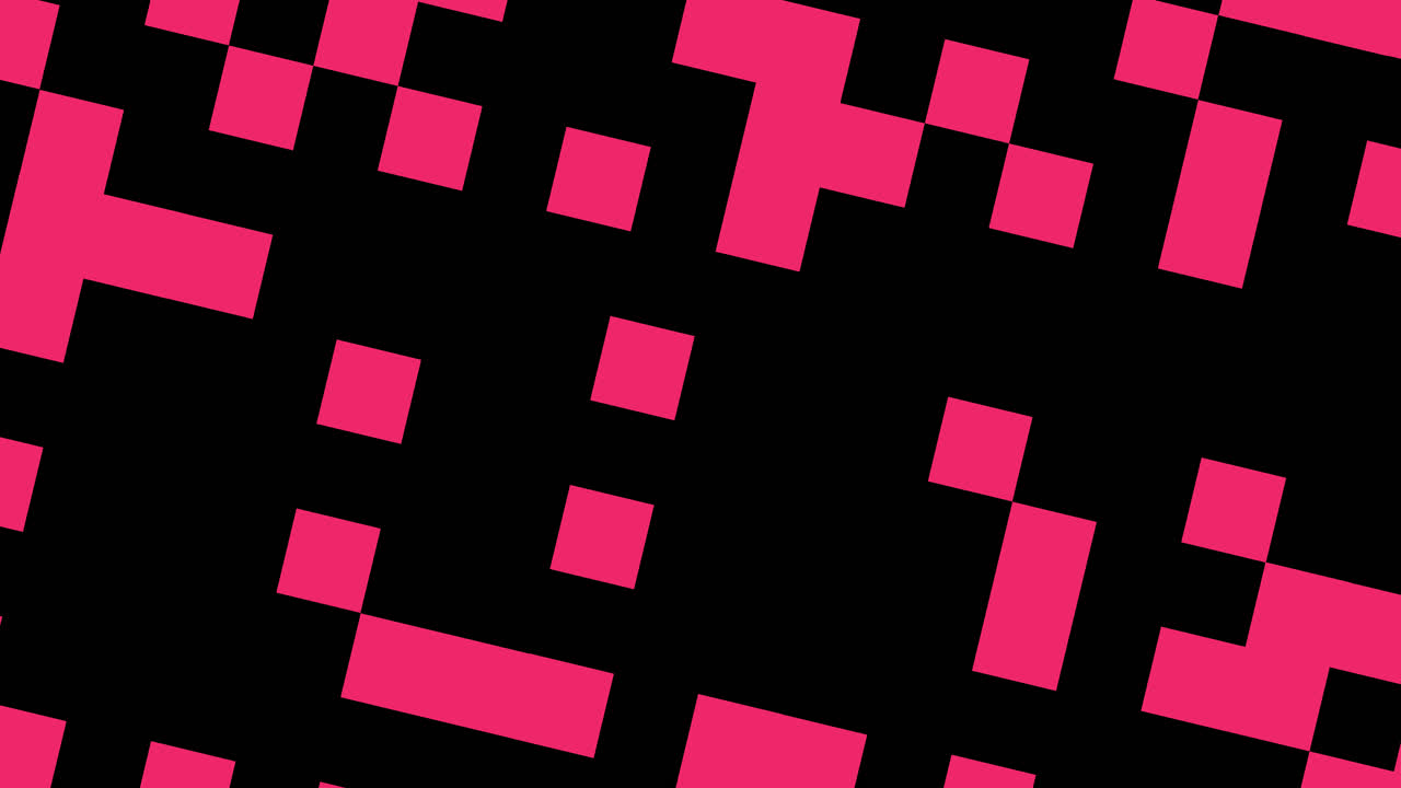 Dynamic Pink Pixelated Squares Expanding Abstract Background