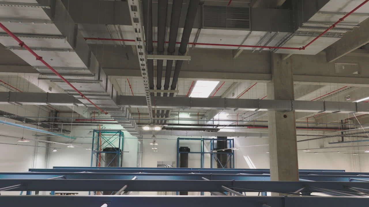 Industrial Building Ceiling with Mechanical Systems