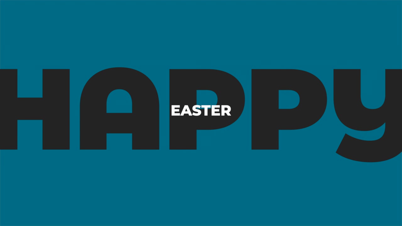 Buona Pasqua su sfumatura blu di tendenza