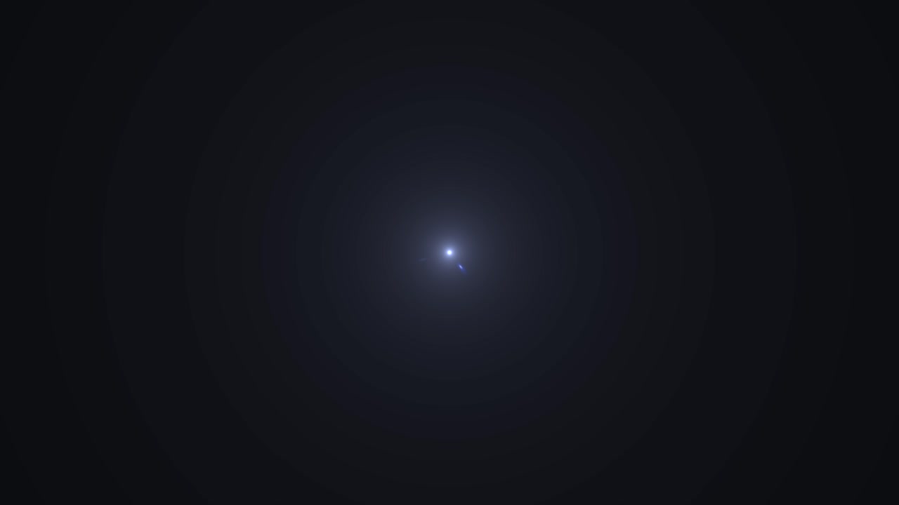 Abstract blue light resembling the start of light-speed travel