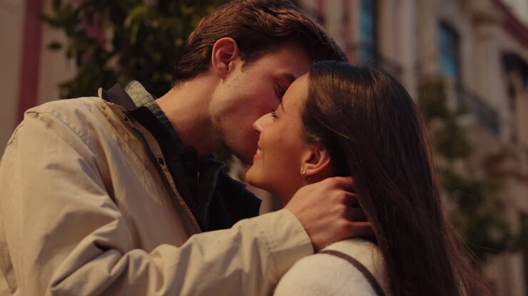 Romantic Couple in Seville at Sunset