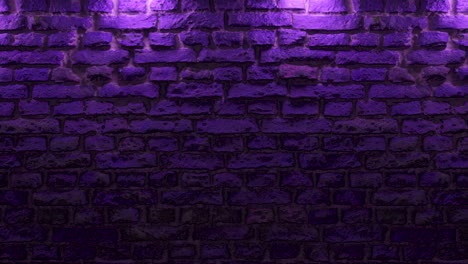 empty brick wall with neon light, copy space. light effect on a brick wall background. modern light spectrum. empty background. seamless loop 3d render.