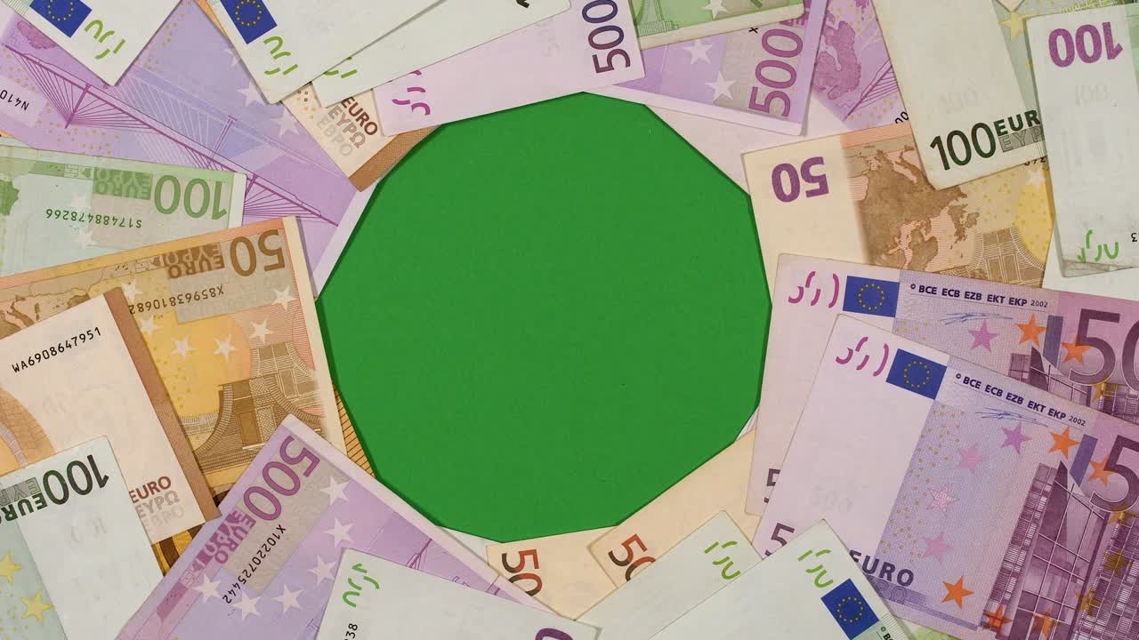 Geld- und Finanzhintergrund, Draufsicht