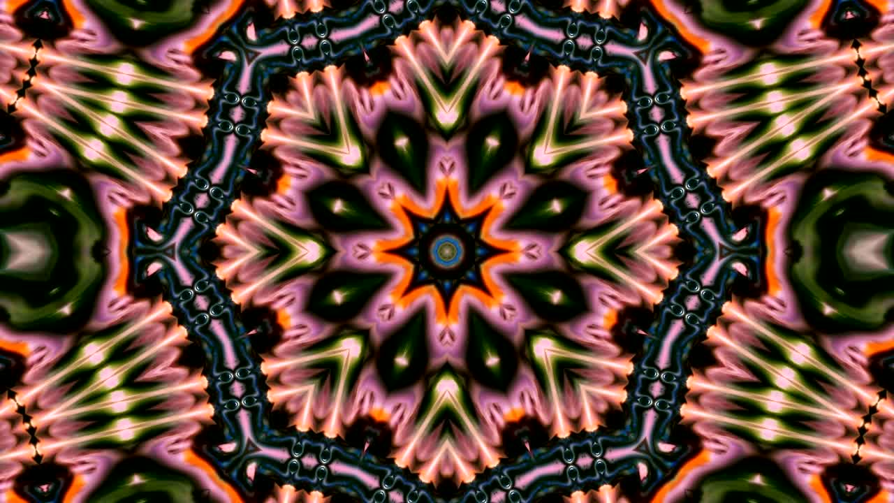 Abstract Colorful Kaleidoscope Background Movement