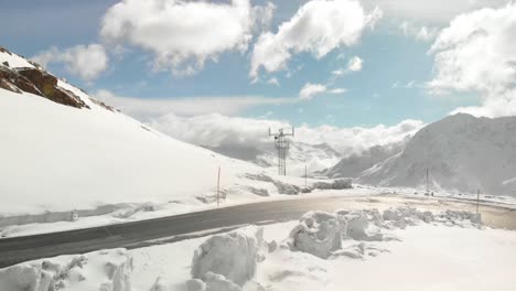 drone-shot-of-the-mountains-full-of-snow-in-the-austrian-alps---Sölden,-Austria
