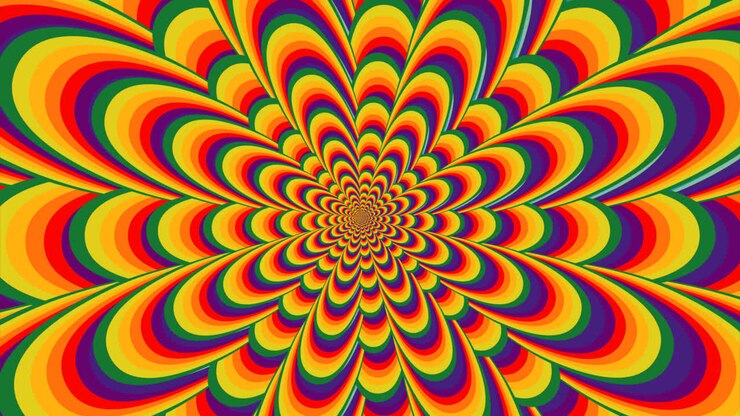 Motion Graphic of Psychedelic groovy background