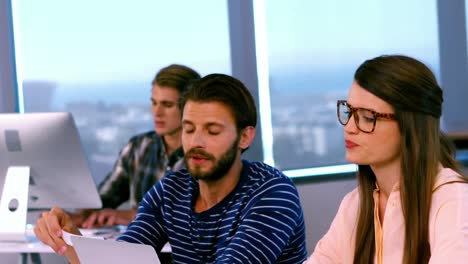 colleagues working in the office