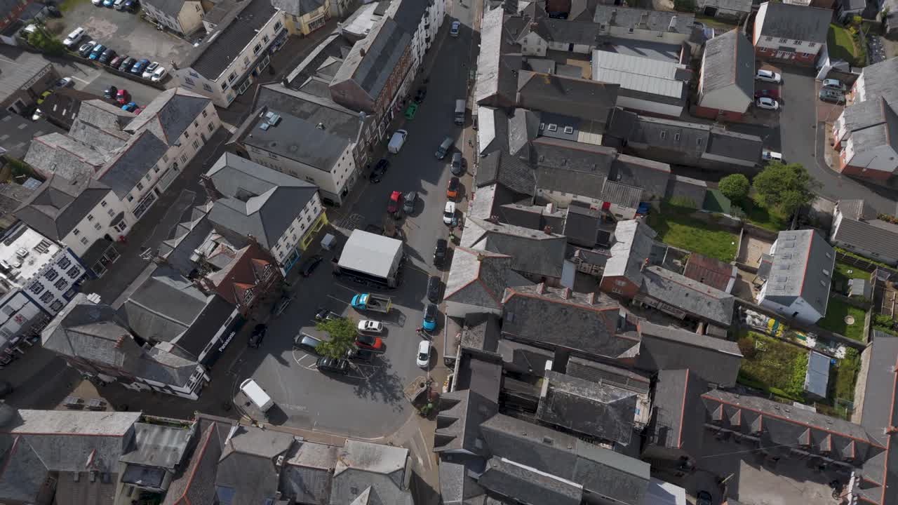 Aerial View of a Small Town in the UK