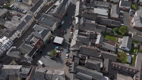 aerial view of a small town in the uk