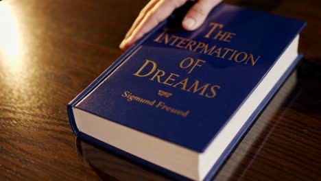 close-up of a book: the interpretation of dreams