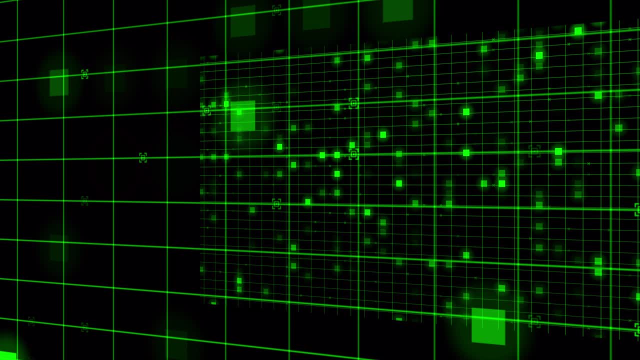 An abstract concept of a computerized Artificial Intelligence system at work, generating unique digital binary information using futuristic matrix technology - seamless looping