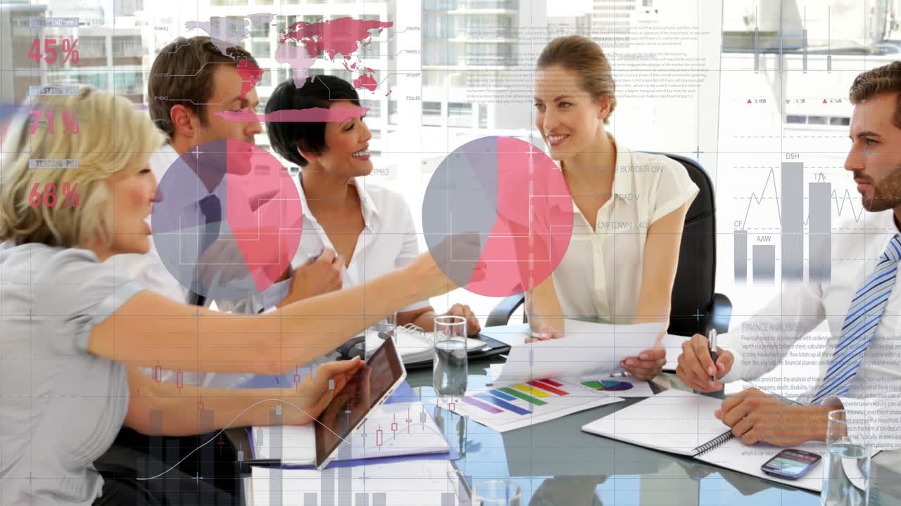 uomini d'affari e grafici 4k