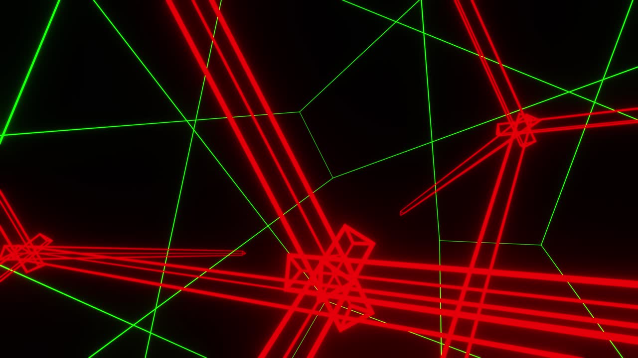 animación de vuelo bailando al ritmo de las figuras de neón. animación de bucle vj para clips y decoraciones de vacaciones.