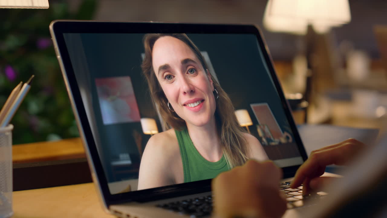 Video Call on Laptop
