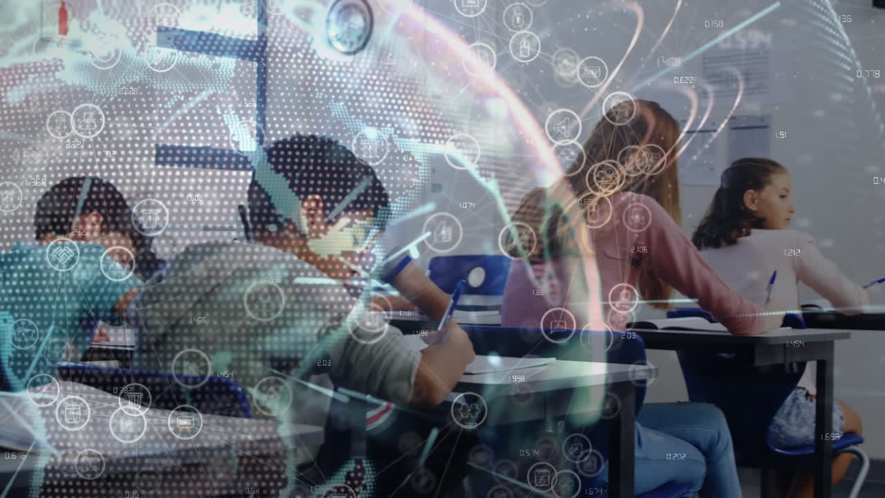 animación de la red de conexiones en un grupo diverso de estudiantes