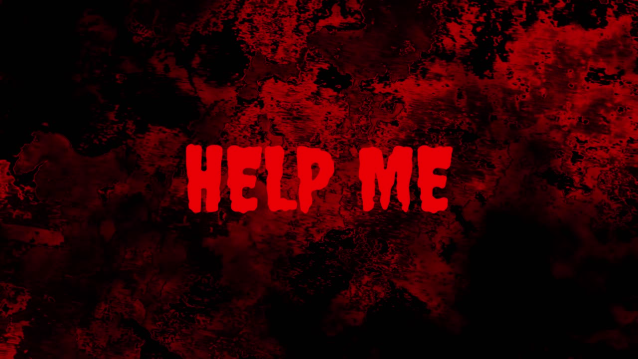 Urgent 'Help Me' Text on Dark Red Grunge Background