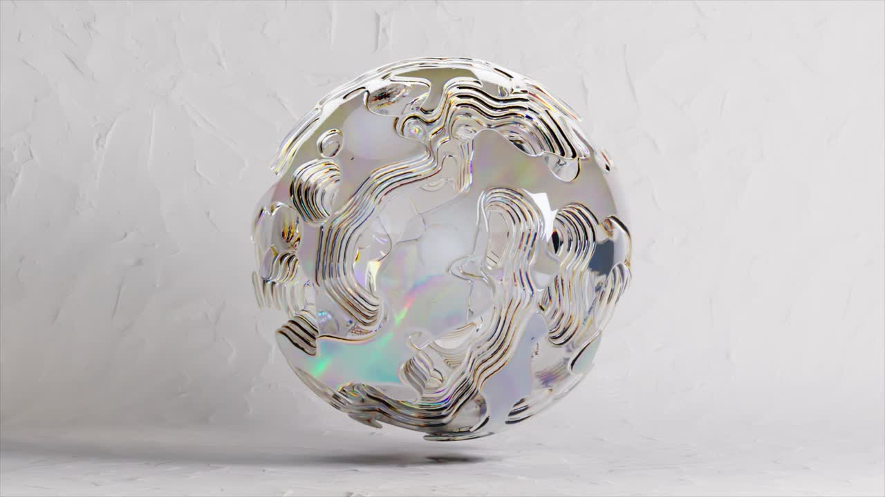 추상적인 iridescent 3d 구