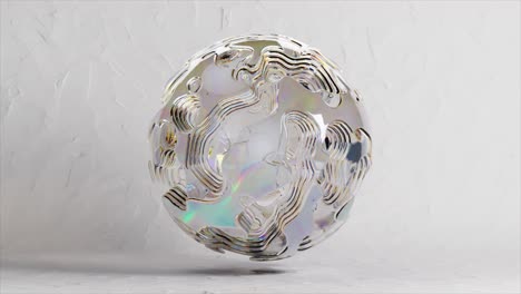 abstract iridescent 3d sphere