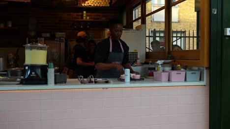 busy food stall in london market