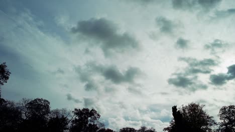 low and heavy clouds passing in the sky on a timelapse