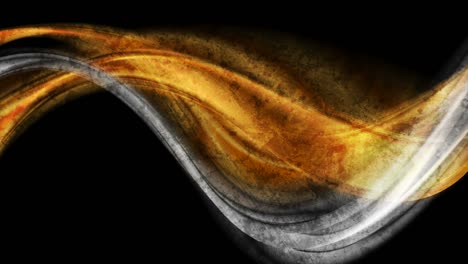 metallic and golden smooth blurred waves grunge motion background